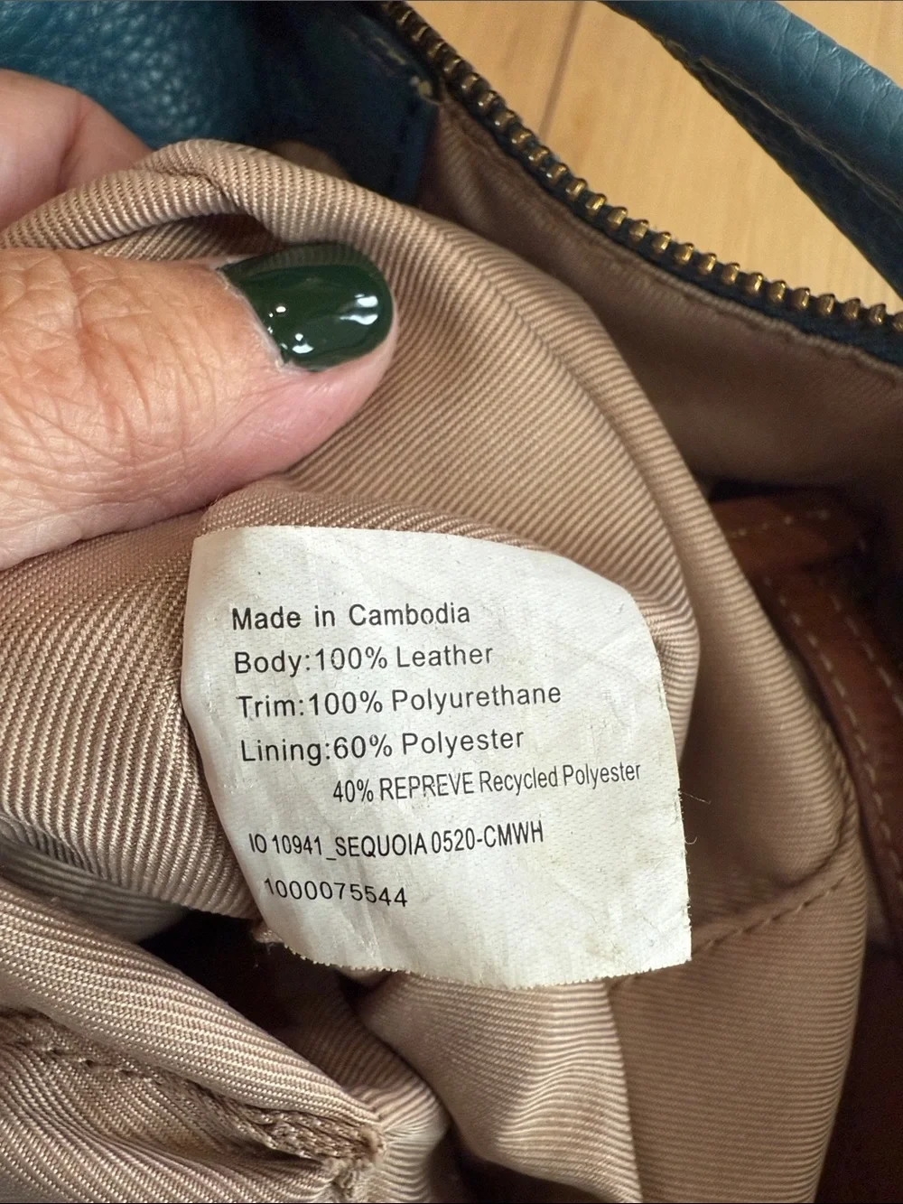 The Sak Teal Pebbled Leather Hobo Shoulder Bag